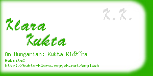 klara kukta business card
